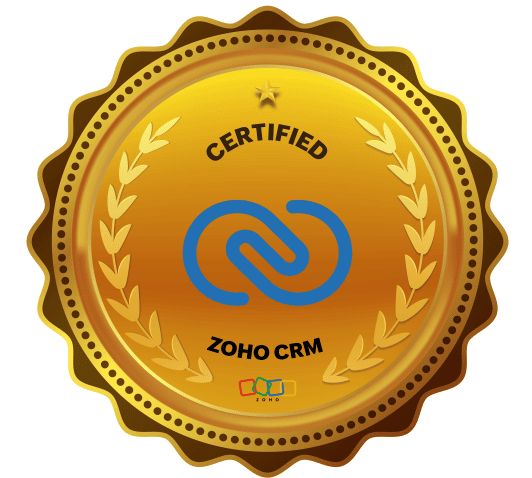 zoho crm certified badge